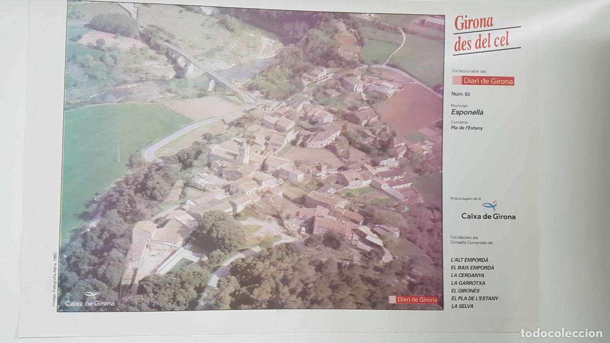Postais: Lamina num 63 Girona des del cel: Municipi Esponell&agrave; (Comarca Pla de l'Estany - Girona) - NULL