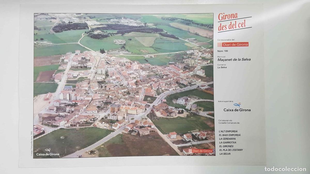 Postkarten: Lamina num 100 Girona des del cel: Municipi Ma&ccedil;anet de la Selva (Comarca La Selva - Girona) - NULL