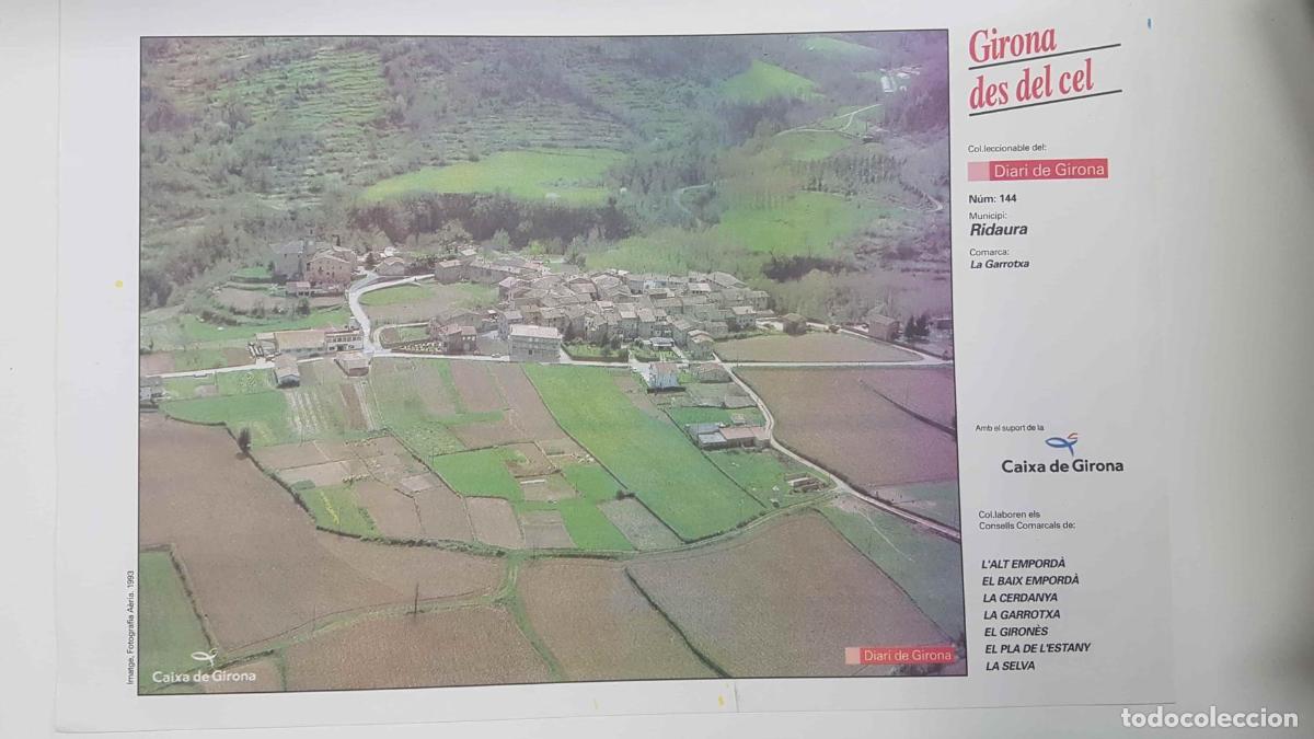 Postales: Lamina num 144 Girona des del cel: Municipi Ridaura (Comarca La Garrotxa - Girona) - NULL
