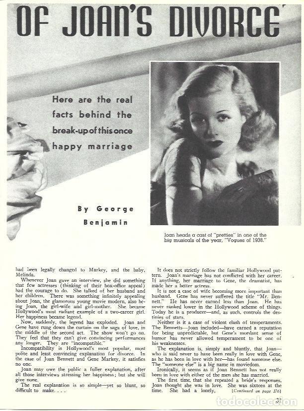 Postkarten: LAMINA 34544: Primer plano de Joan Bennett - Martin Levin