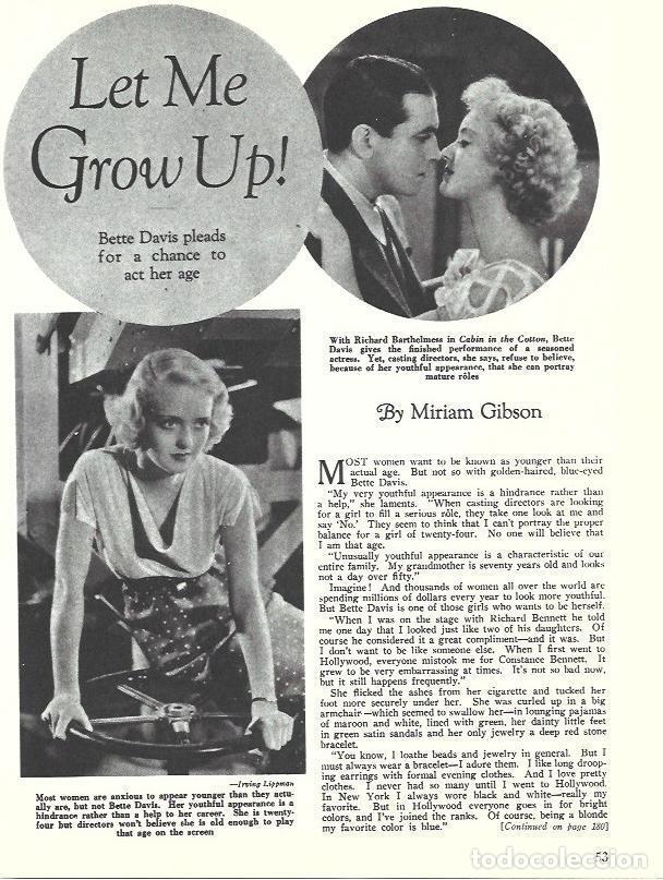 Postales: LAMINA 34555: Bette Davis en Cabin in the Cotton - Martin Levin