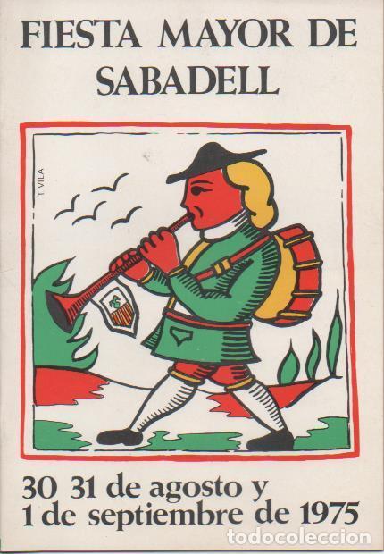Postais: Varios E00515: Programa de Fiesta Mayor de Sabadell 1975 - Varios