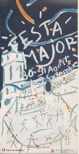 Cartoline: Varios E00480: Guia Festa Major 1985 Sabadell - Varios