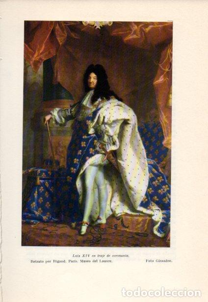 Postais: LAMINA V38867: Luis XIV en traje de ceremonia por Rigaud - Martin de Riquer