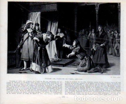 Postais: LAMINA V39110: Prision del Principe de Viena en 1460 por E. Sala - Manuel Sandoval del Rio