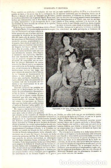 Cartes Postales: LAMINA V29592: Reina Isabel y princesas Isabel y Margarita - Varios