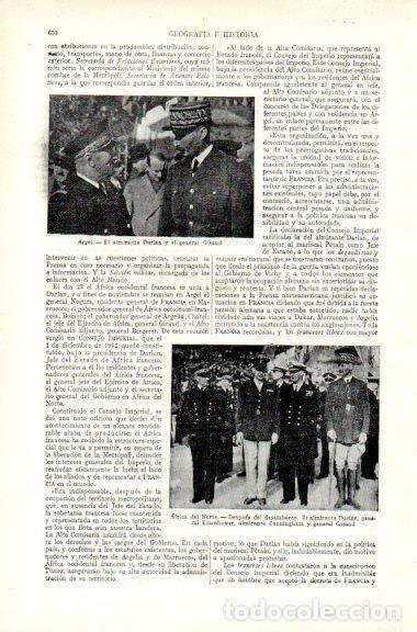 Postcards: LAMINA V29587: Darlan, Eisenhower, Cunningham y Giraud despues del desembarco, Africa del Norte - Va