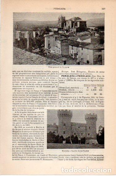 Postkarten: LAMINA V39804: Vista general de Perelada, Gerona - Varios