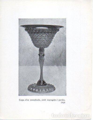 Postales: LAMINA V40308: Jaume Mercade, Copa d'or esmaltada amb maragdes i perles 1925 - Joan Sacs