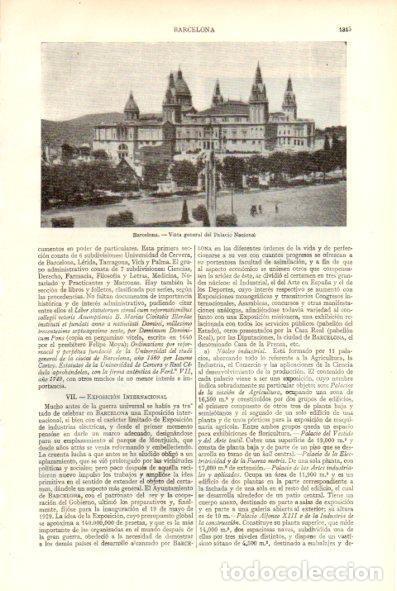 Postcards: LAMINA V29272: Vista general Palacio Nacional, Barcelona - Varios