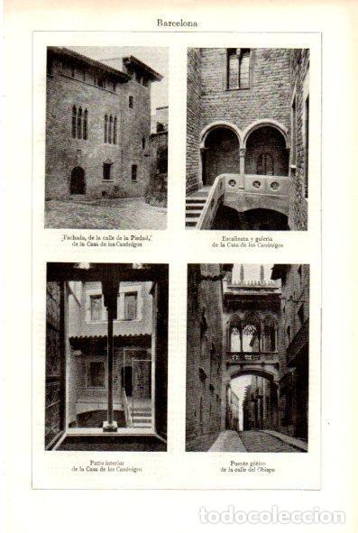 Postkarten: LAMINA V29267: Casa de los Canonigos y calle del Obispo en Barcelona - Varios