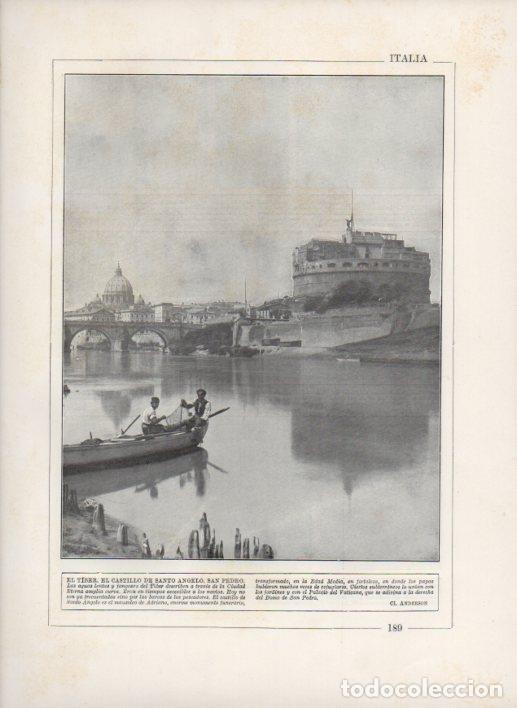 Postkarten: LAMINA V27716: Vista de El Tiber, Castillo de Santo Angelo y San Pedro, Roma - Varios