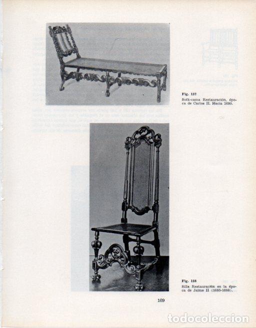 Postcards: LAMINA V28346: Sofa cama Restauracion epoca Carlos II 1680 - VArios