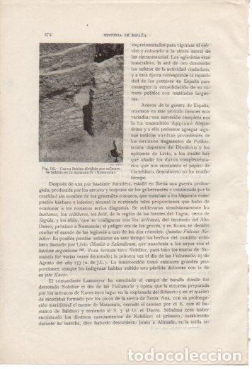Postales: LAMINA V37033: Cueva iberica en la manzana IV de Numancia - Antonio Ballesteros y Beretta