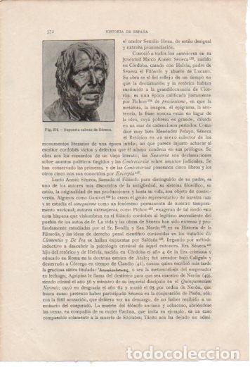 Postales: LAMINA V37057: Supuesta cabeza de Seneca - Antonio Ballesteros y Beretta