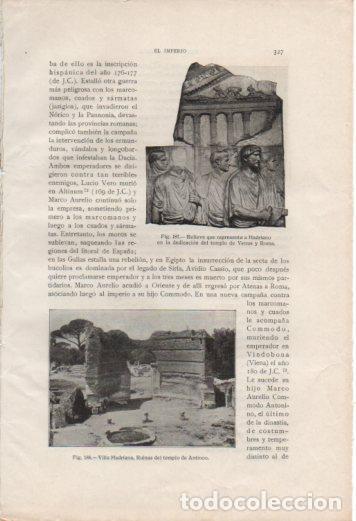 Postales: LAMINA V37045: Ruinas del templo de Antinoo - Antonio Ballesteros y Beretta