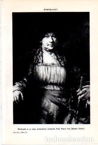 Cartoline: LAMINA V36924: Rembrandt en su vejez autorretrato - Varios