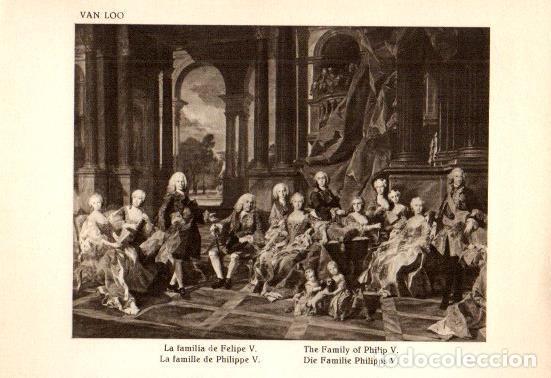 Postcards: LAMINA V28180: La familia de Felipe V por Van Loo - Bernardino de Pantorba