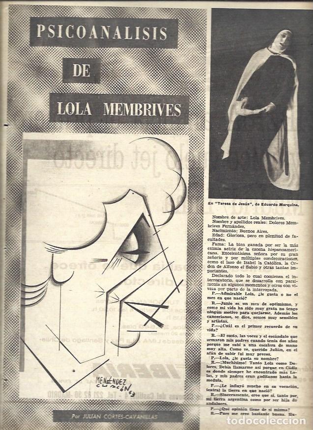 Cartes Postales: LAMINA 35632: Lola Membrives y caricatura de Menendez - VVAA