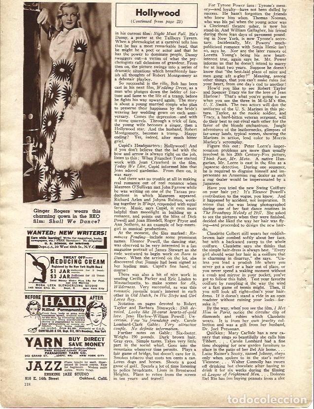 Postcards: LAMINA 34344: Ginger Rogers en Shall we dance? - VVAA