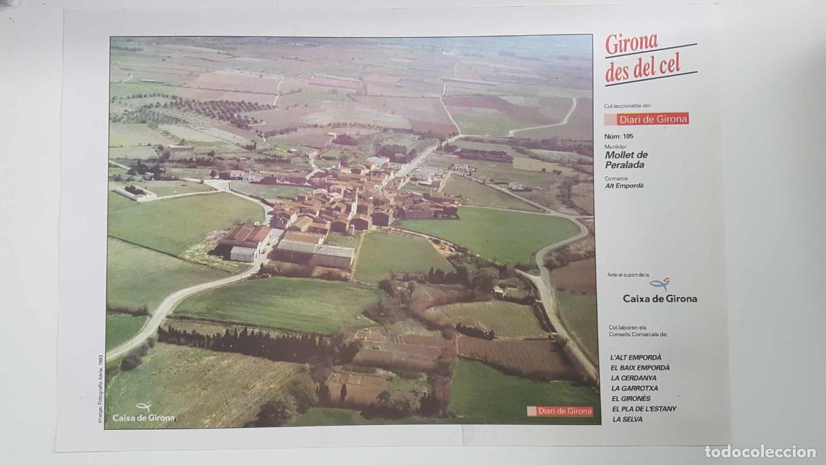 Postais: Lamina num 105 Girona des del cel: Municipi Mollet de Peraldada (Comarca Alt Empord&agrave; - Girona) - NUL