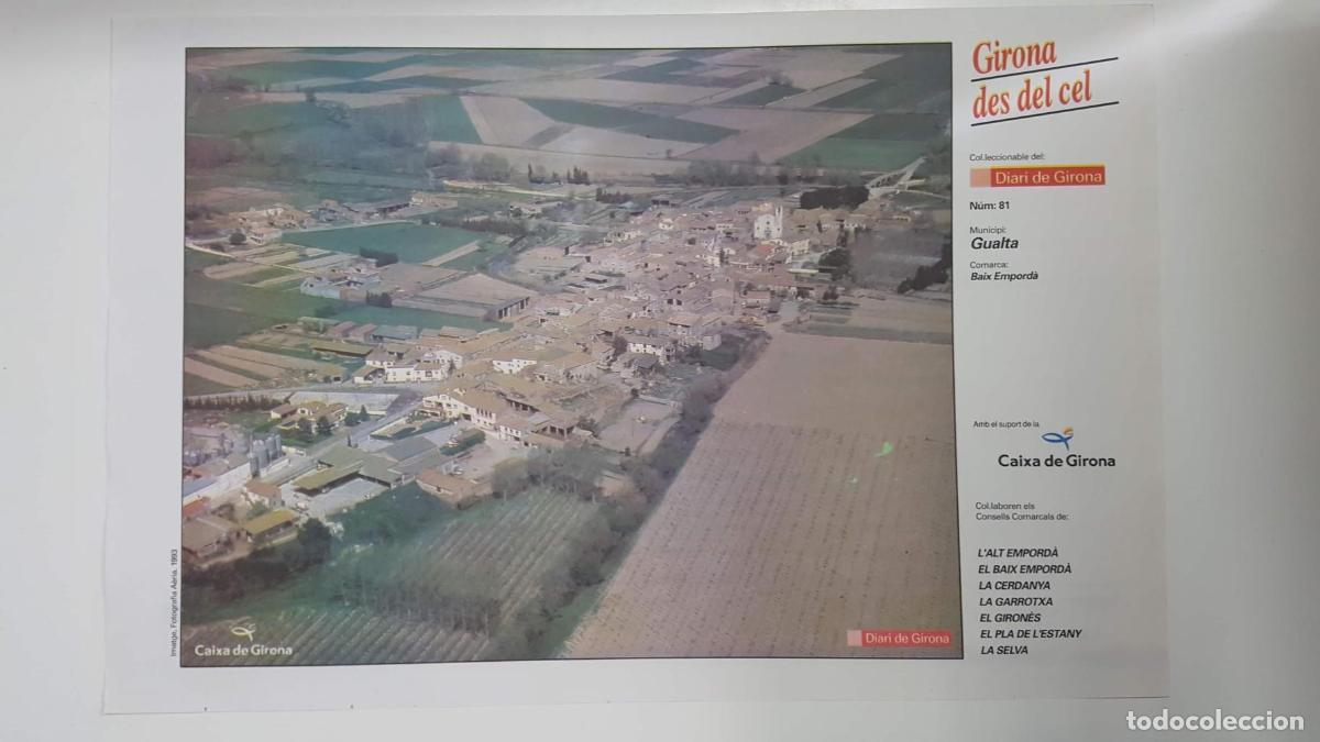 Cartoline: Lamina num 81 Girona des del cel: Municipi Gualta (Comarca Baix Empord&agrave; - Girona) - NULL