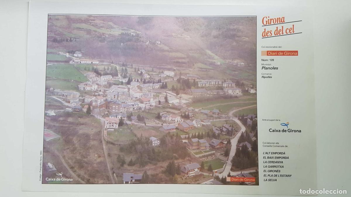 Postais: Lamina num 128 Girona des del cel: Municipi Planoles (Comarca Ripoll&egrave;s - Girona) - NULL