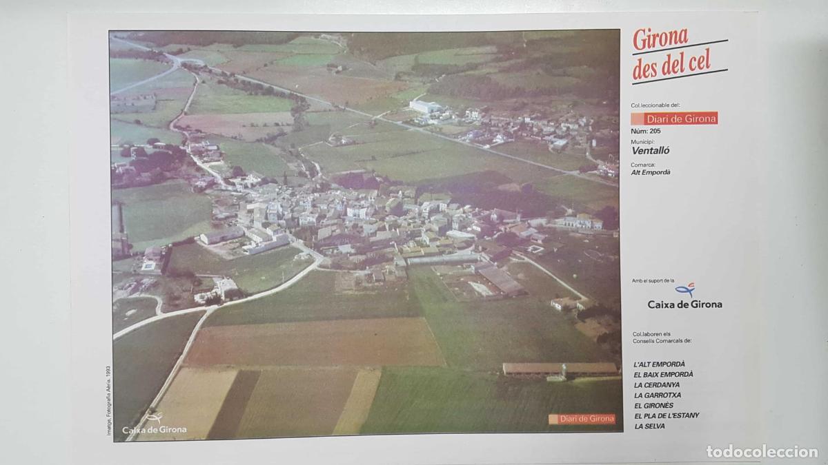 Cartoline: Lamina num 205 Girona des del cel: Municipi Ventall&oacute; (Comarca Alt Empord&agrave; - Girona) - NULL