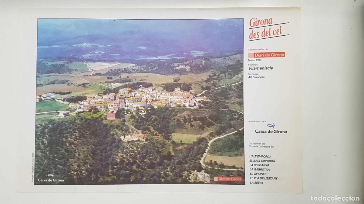 Postkarten: Lamina num 220 Girona des del cel: Municipi Vilamaniscle (Comarca Alt Empord&agrave; - Girona) - NULL