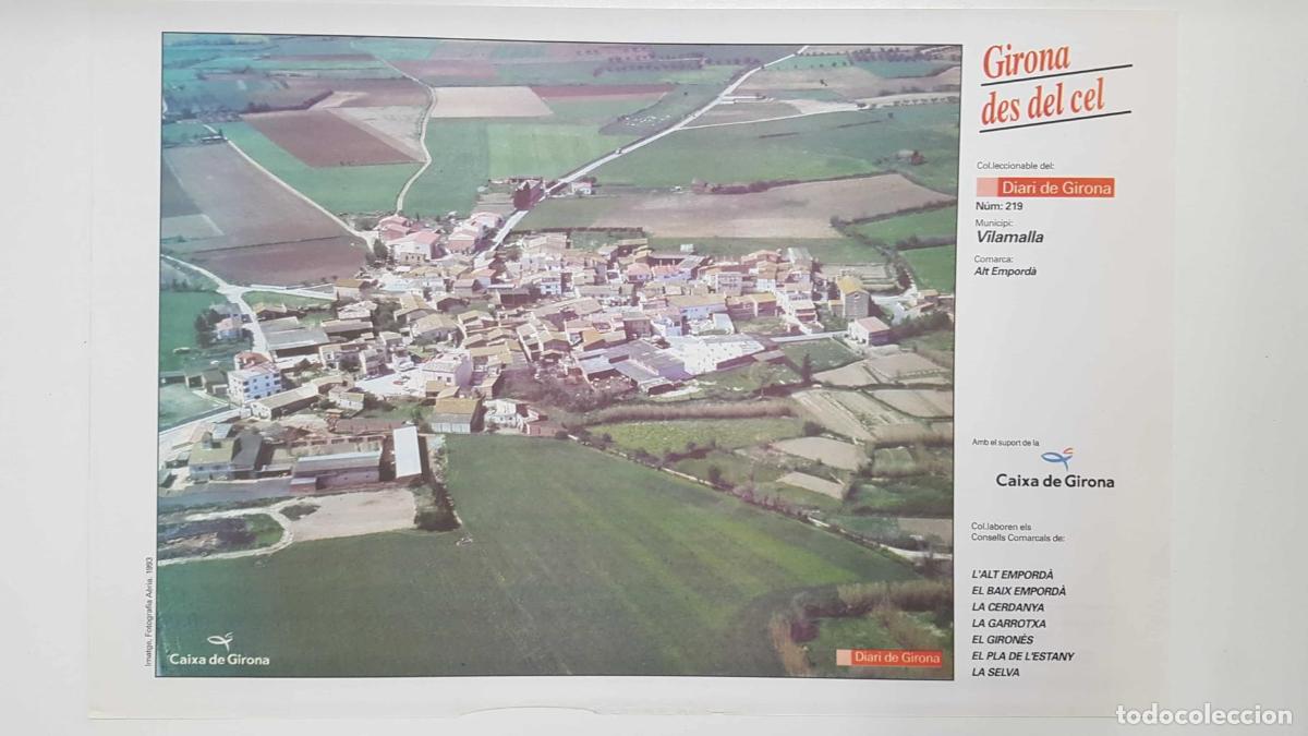 Cartoline: Lamina num 219 Girona des del cel: Municipi Vilamalla (Comarca Alt Empord&agrave; - Girona) - NULL