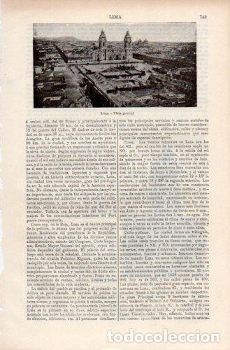 Cartes Postales: LAMINA V37943: Vista general de Lima, Peru - Varios