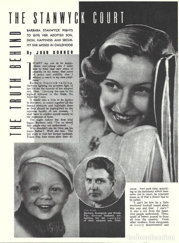 Postales: LAMINA 34585: Barbara Stanwyck y Frank Fray - Martin Levin