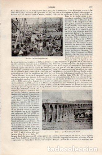 Postais: LAMINA V37994: Ribera de pescadores y Acueducto en Lisboa - Varios