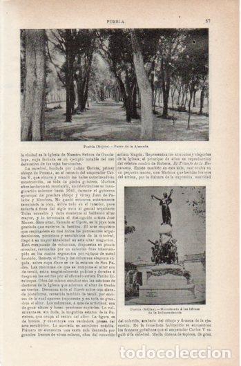 Postkarten: LAMINA V37571: Paseo de la Alameda en Puebla, Mejico - Varios