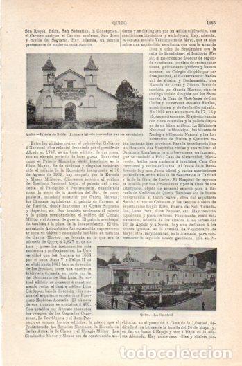 Postkarten: LAMINA V37793: Iglesia de Belen y Catedral en Quito - Varios