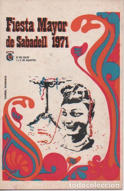 Postkarten: Varios E00505: Programa Festa Major de Sabadell 1971 - Varios