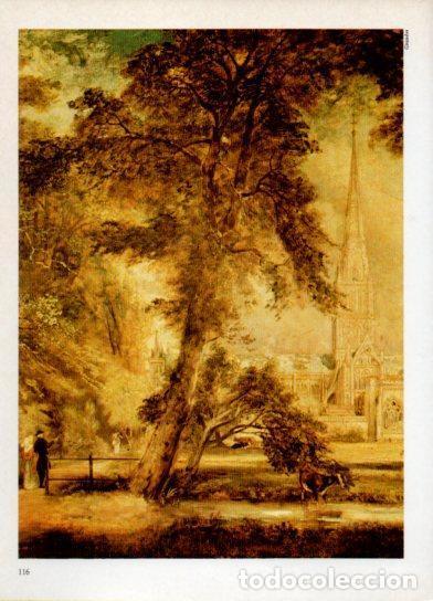 Cartes Postales: LAMINA V38279: La catedral de Salisbury desde los jardines del obispado por J. Constable - Martin de