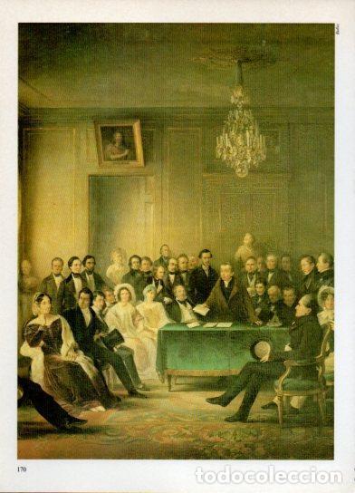 Postkarten: LAMINA V38289: Lectura de F. Andrieux en la Comedie Fran&ccedil;aise por F. J. Heim - Martin de Riquer