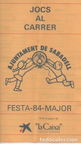 Postcards: Varios E00481: Gu&iacute;a Jocs al Carrer Festa 84 Major Sabadell - Varios
