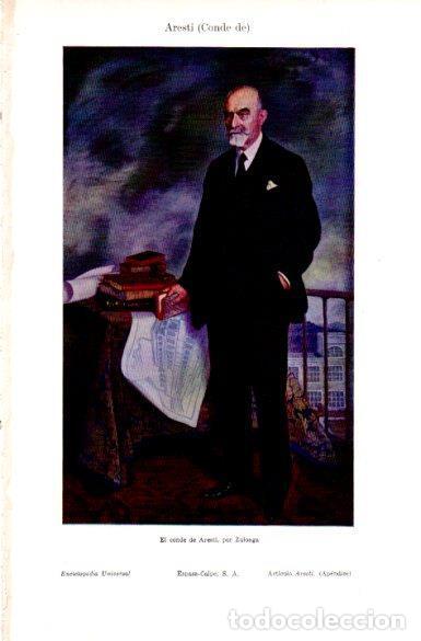 Postcards: LAMINA V29085: El conde Aresti por Zuloaga - Varios