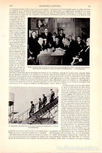 Cartoline: LAMINA V28958: Firma en Tokio del convenio de cesion del ferrocarril del Este chino - Varios