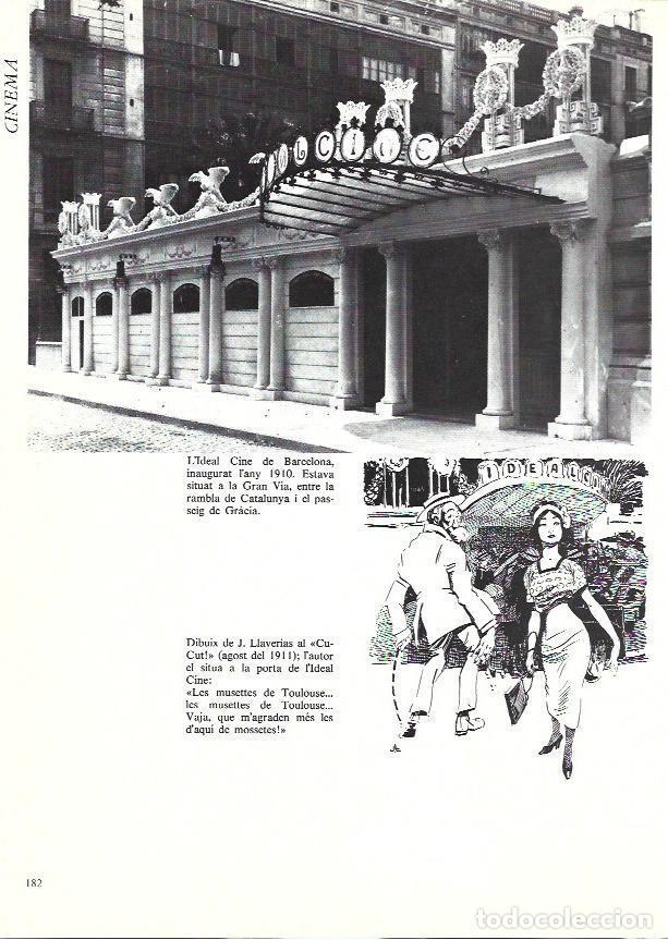 Postcards: LAMINA 35959: Ideal Cine en Barcelona y dibujo de Llaverias - Edmon Valles