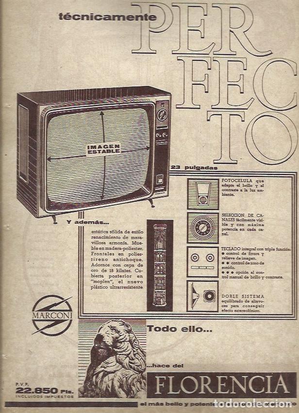 Postales: LAMINA 35861: Publicidad de televisor Florencia de Marconi - VVAA