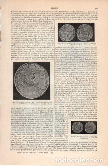 Postkarten: LAMINA V38666: Sello y moneda de Felipe II - Varios
