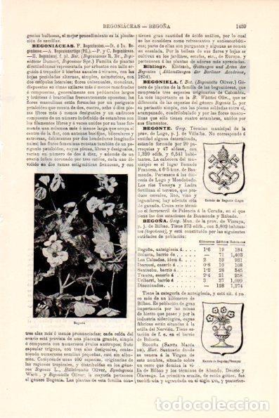 Postais: LAMINA V28787: Escudo de Begonte en Lugo y Escudo de Bego&ntilde;a en Vizcaya - Varios