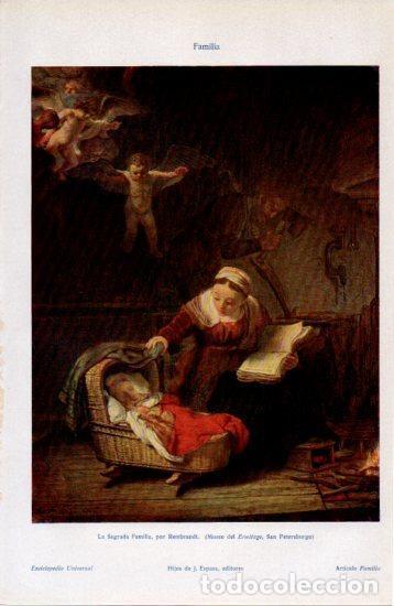 Postais: LAMINA V38636: La Sagrada Familia por Rembrandt - Varios