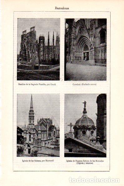Cartoline: LAMINA V28690: La Sagrada Familia e iglesia de las Salesas en Barcelona - Varios
