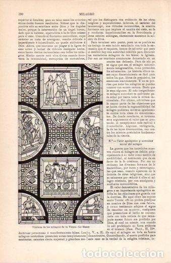Postkarten: LAMINA V38380: Vidriera de los milagros de la Virgen en Le Mans - Varios
