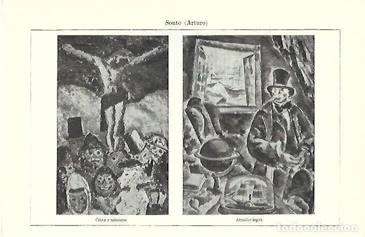 Postales: LAMINA ESPASA 39493: Cristo y mascaras y Armador ingles, por Arturo Souto - Varios