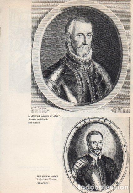 Postkarten: LAMINA V38843: Almirante Gaspard de Coligny y Luis duque de Nevers - Martin de Riquer